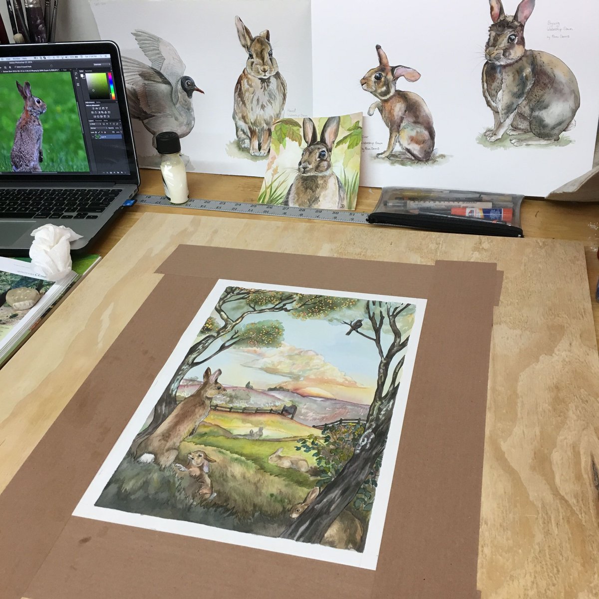 I really got so much out of painting this first full illustration. I've already started the next one! #illustration #watershipdown #illustrationart #illustratoroninstagram #watercolorillustration #watercolorartist #watercolours #paintingstories #watercolourpainting