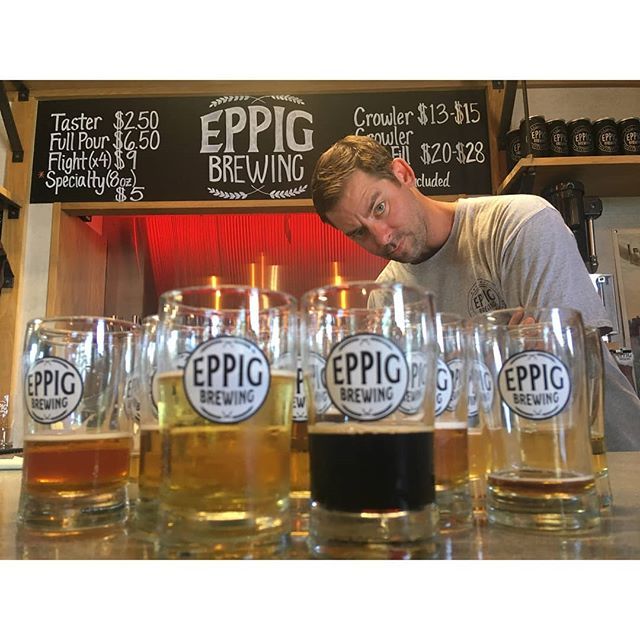 @hsandison330 doing some menu tasting (and testing) with our friends <a href="/eppigbrewing/">Eppig Brewing</a> for our next Brewmaster Dinner. Stay tuned for the next date!