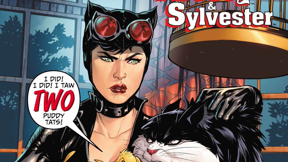 Cartoon antics come to Gotham in this Catwoman/Tweety & Sylvester exclusive trib.al/Znmqh6D