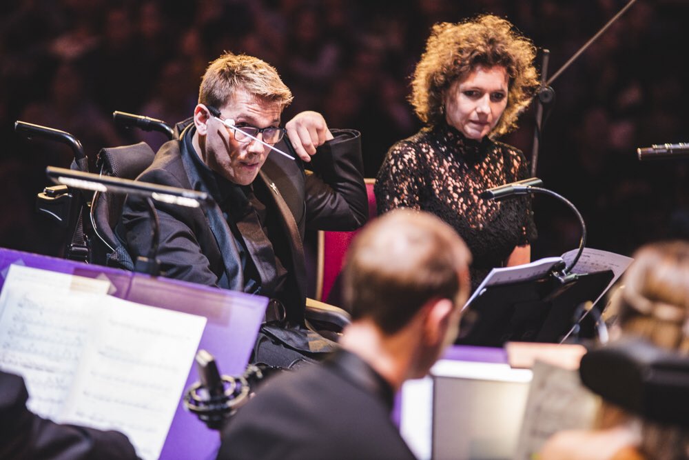 bbcproms's tweet photo. ‘Disabilities aren’t at the forefront of our performance, it’s the music. But it’s the point that everyone can play and create amazing music if they are given the right opportunities &amp; support’ #BSOResound ahead of their debut at the #relaxedprom @BSOrchestra @RoyalAlbertHall https://t.co/WzCaCI9zfX