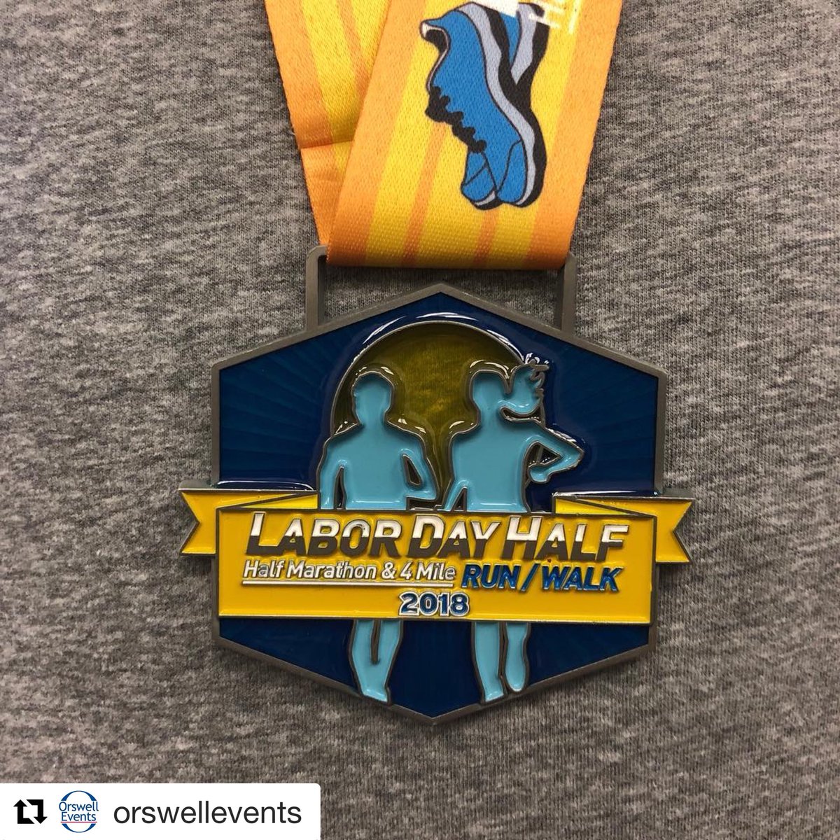 Excited! This medal is adorable. #crapt 
#Repost @orswellevents 
It’s #medalmonday 🏅and we’re only ONE WEEK AWAY from the @overlakehospital #LaborDayHalf 
Who is ready to earn their medal? Register for the Half Marathon or 4-Mile Run/Walk today to put this bling around your neck