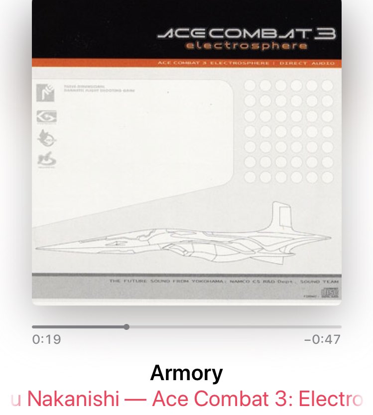 rawdolf's tweet image. This is by far the best Original Game Soundtrack:

Ace Combat 3: Electrosphere

Back in 1999.

#OGST #AceCombat3 #Electrosphere
#TetsukazuNakanishi