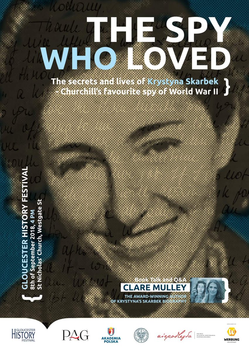 Did you know that polish born #KrystynaSkarbek was one of the best #SOE spy during the #WW2. Find it out during @GlosHistFest, talk given by @claremulley about #TheSpyWhoLoved on the 8th September at 4pm.
Great example of common Polish-British history 🇵🇱🇬🇧
@PolishEmbassyUK