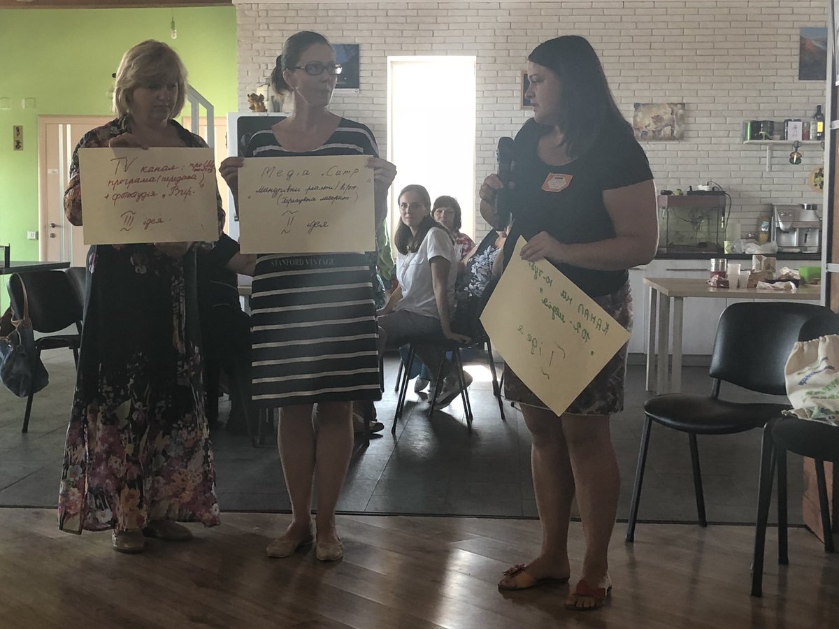 annadudich's tweet photo. Using Disney brainstorming method we approached challenges facing New Ukrainian School as Dreamers, Spoilers and Realists which resulted in some gr8 educational transformation ideas ready 2b implemented #EdNetworking #Kropyvnytskyi #Ukraine https://t.co/qEVlJADMIE