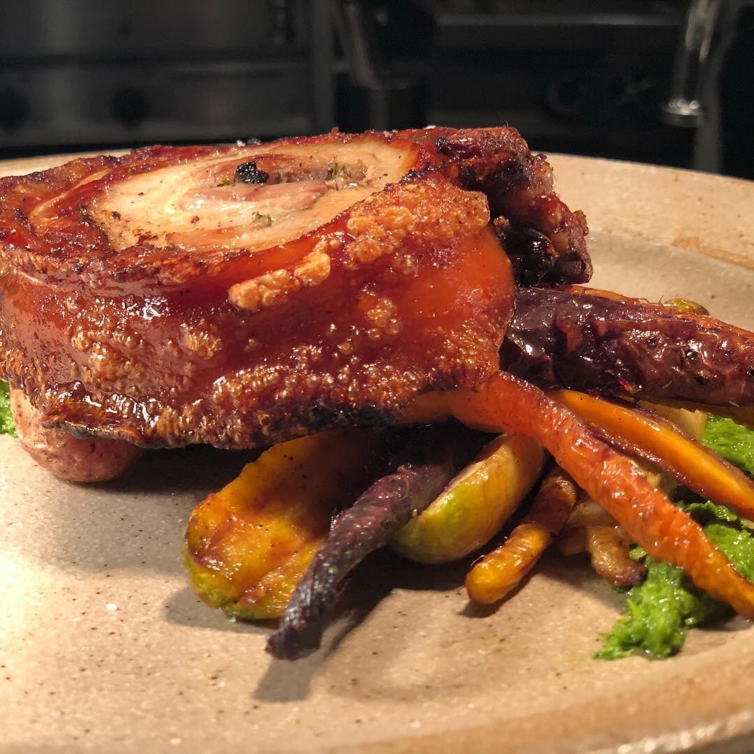 CityCenterDC's tweet photo. Mondays aren’t so bad when @CentrolinaDC is serving up Porchetta for dinner! 🤗 Served with wood roasted baby carrots and salsa verde. #Centrolina #DCEats #DCDining #Porchetta #CCDC #Local #WashingtonDC #CityCenterDC #ChefAmy https://t.co/5VVGrpR2iJ