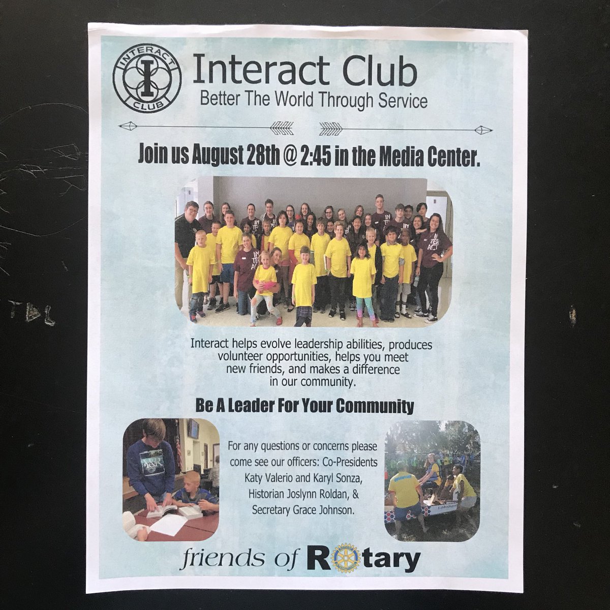 chsinteract1819's tweet photo. New and returning Interacters: https://t.co/I95i36ws9Y