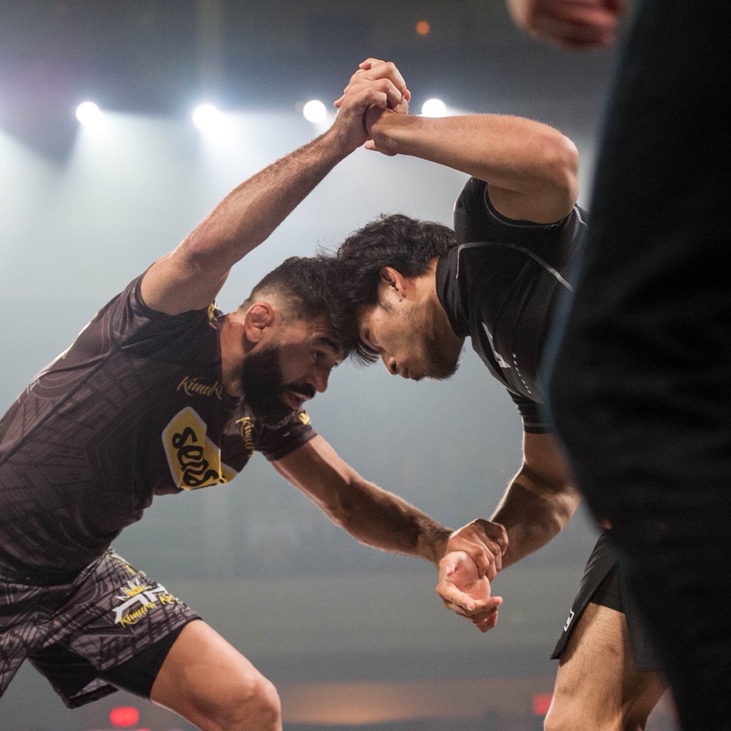 KASAIGrappling's tweet photo. 🔥 Head to Head. Vagner Rocha and Masahiro Iwasaki square off at #KASAIPro3 | 📷: @danrodphotography #bjj #jiujitsu #newyork 🔥 https://t.co/oJkVt1LaL0