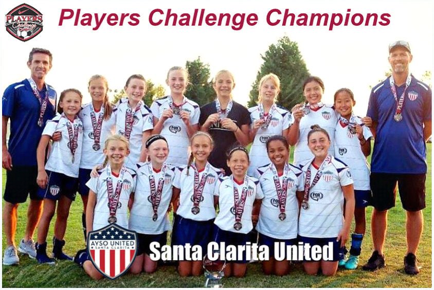 SCVUnited's tweet photo. Congratulations SCV United Girls 06 on your 1st place finish at the @cdaslammersfc Players Challenge Cup!

Way to represent @AYSOUnited https://t.co/1ufbcRknSQ