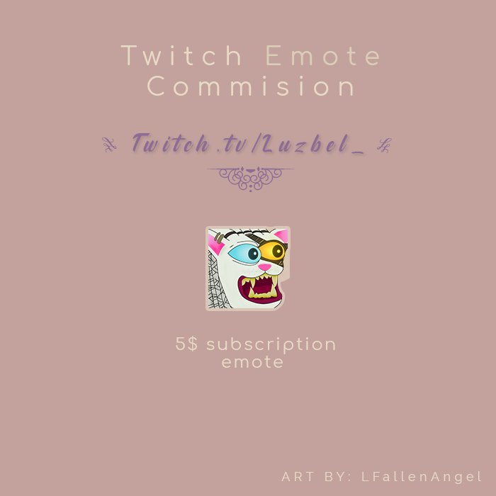 lfallenangel's tweet photo. 🔔Comisión de rengar-poggers para el canal de @TwitchES de @HiItsLuzbel

Espero que disfrutes mucho de tu emote y que sigas confiando en mi para siguientes cositas ❤️

Un RT se agradece! https://t.co/nLYKrhccNI
