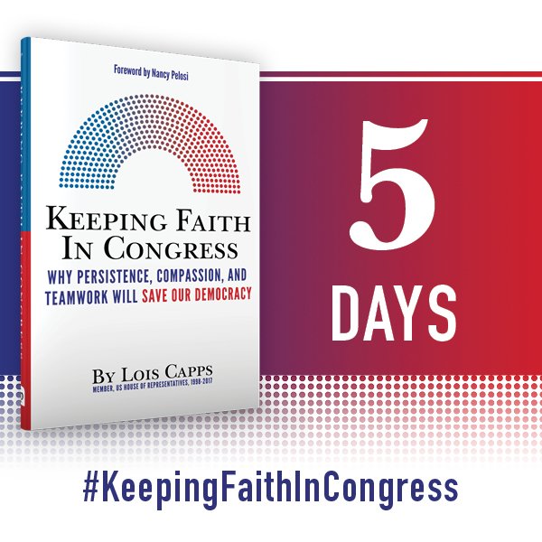 Only five days until the release of my new book, Keeping Faith in Congress! amazon.com/Keeping-Faith-…