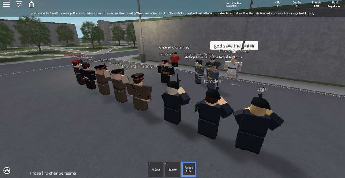British Armed Forcesjoint Base Camden Roblox