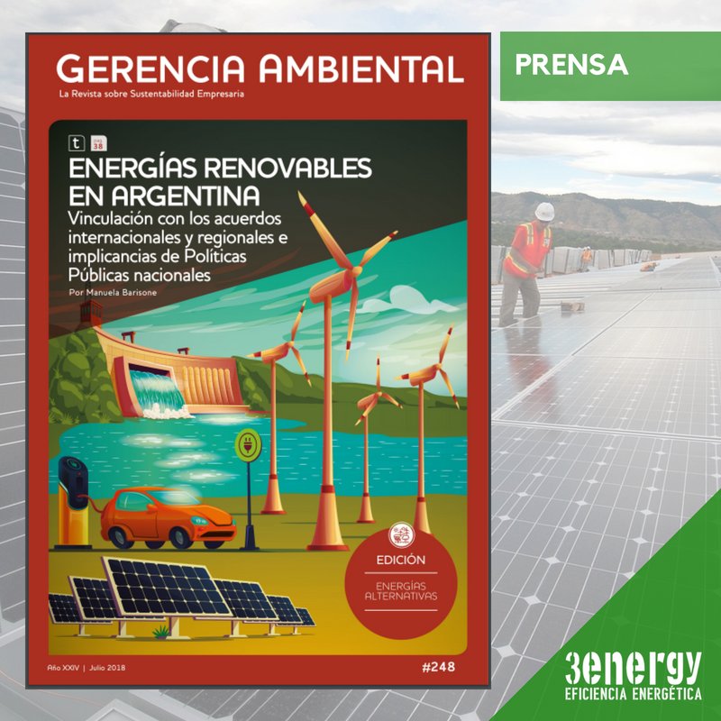 Nuestra nota en la revista Gerencia Ambiental. Mira el artículo entero en el siguiente link: 3energy.com.ar/wp-content/upl…
#3energy #eficienciaenergetica #argentina #ahorrodeenergia #energíarenovable