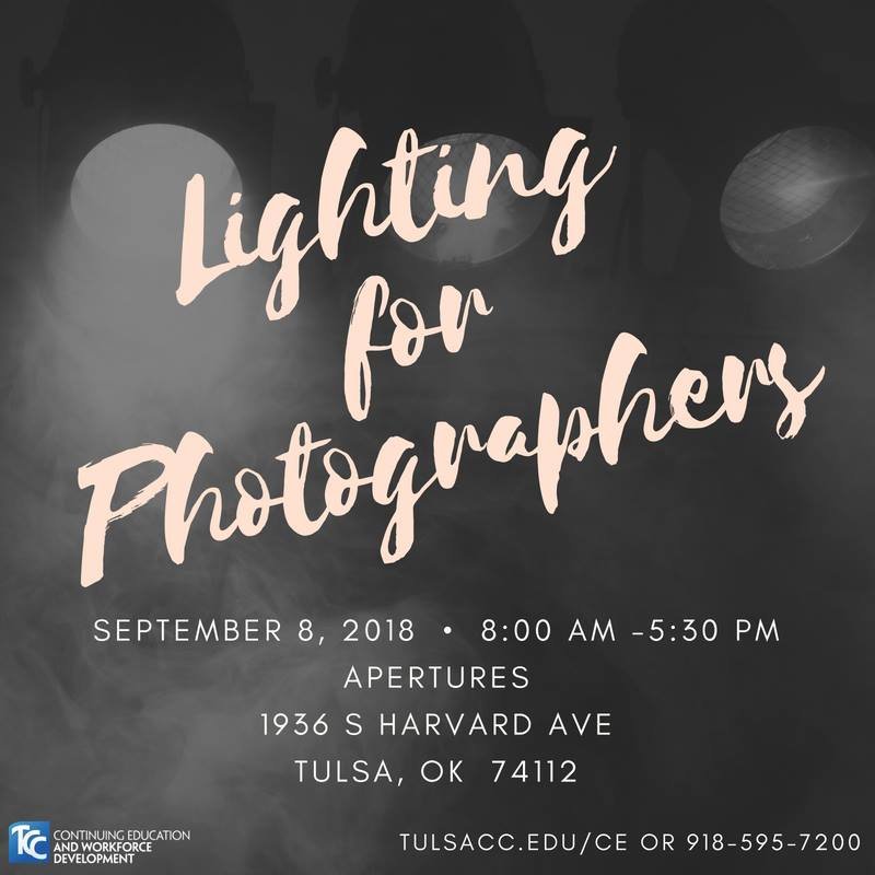 Love taking pictures but can’t figure out the right lighting? Enroll in Lighting for Photographers! Classes start 09/08! bit.ly/2LtpyS4
