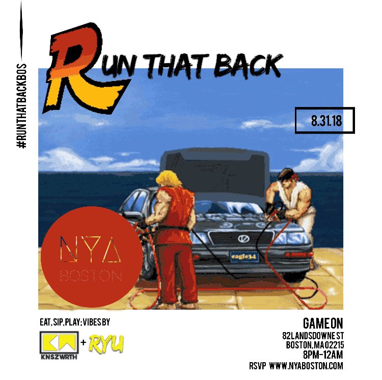 NYABoston's tweet photo. This Friday at GameOn in Fenway were bringing back another episode of #RunThatBackBOS our signature game night. 🎮🏓🔊🎶🍻🥂
Drop in 8pm - Midnight https://t.co/LCu6yjVKiK
