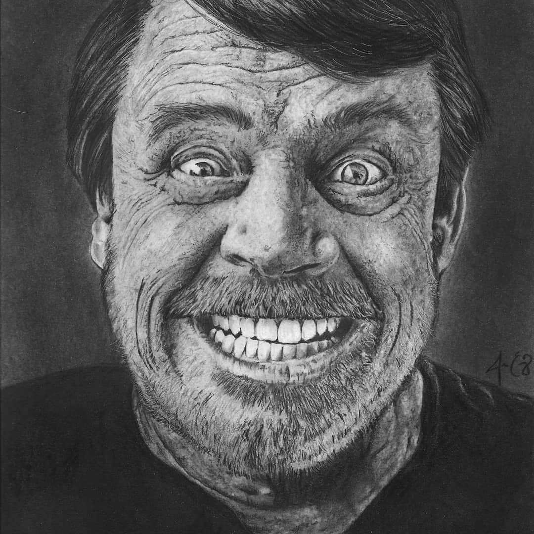 JasonewingA's tweet photo. Finally Finished! The Magnificent Mark Hamill @HamillHimself . Just a little thing I do with my pencils! #pencils #pencilportrait #portrait https://t.co/1DqOMf9JBm