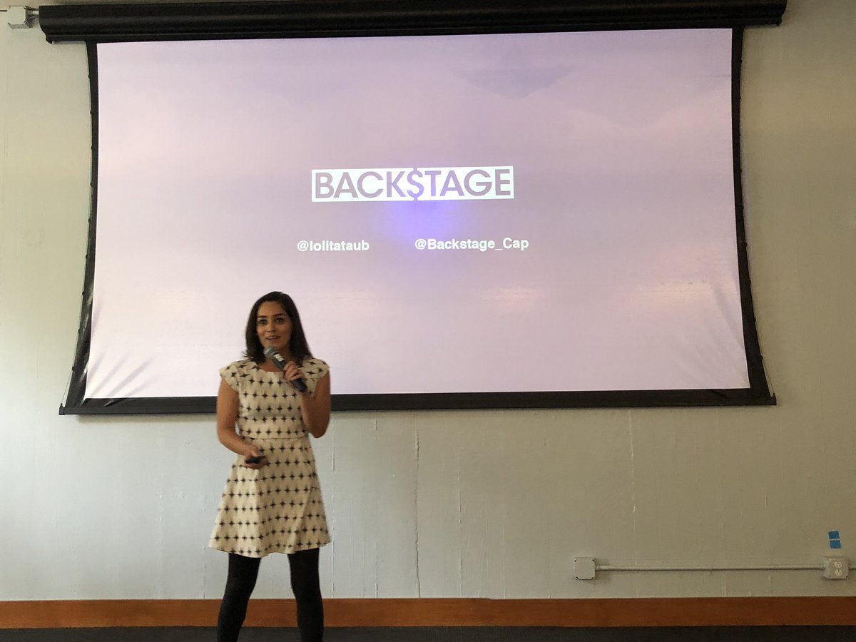 @LolitaTaub representing @Backstage_Cap at #VCUnclocked! #500strong #aboutdamntimefund