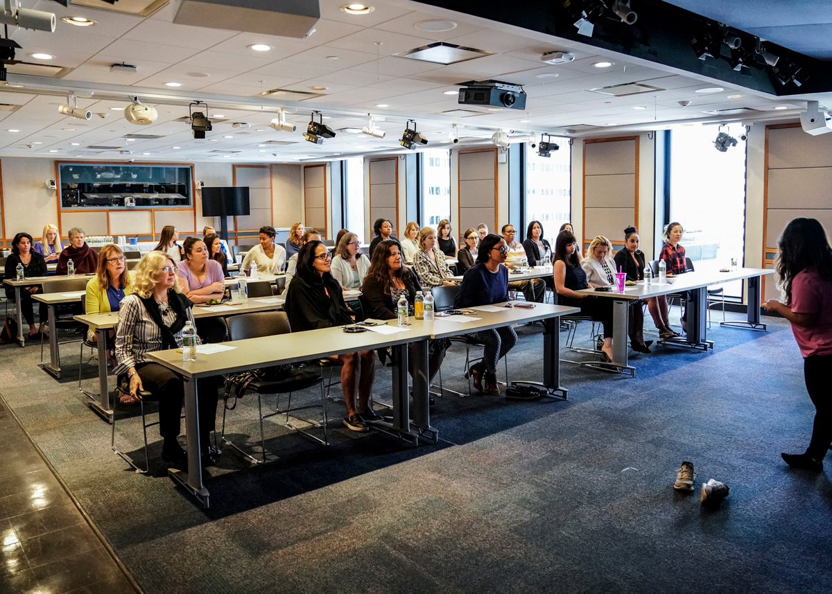 CBSDiversity's tweet photo. Last Week, the CBS Women's Networking Group in NYC hosted a Workplace Yoga and Wellness Workshop. Attendees were able to breathe, refocus, and learn yoga moves that can be done at their workstations. #CBSWNG #CBSDIVERSITY https://t.co/kayAJTg2TL