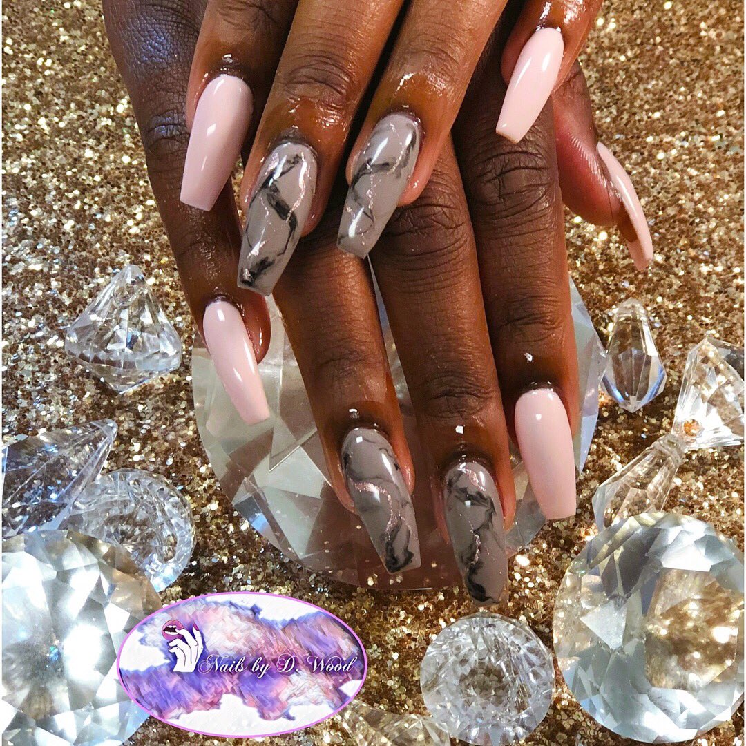 nailsbydwood's tweet photo. pink and grey granite nails #msnailtech #NAILSBYDWOOD #jsunails #JSUNAILTECH https://t.co/gFcOsMf2di