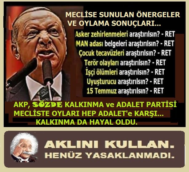 <a href="/vekilince/">Muharrem İNCE</a> <a href="/m_cemilkilic/">Cemil KILIÇ</a> @medizaksoy <a href="/adnanserpen/">Adnan SERPEN</a> @nagihansaka <a href="/hsanDndar1/">T.C. İhsan Dündar</a> <a href="/colakrengin/">NE MUTLU TÜRKÜM</a> <a href="/mywayTurkey/">✌️MyWay✌️</a> <a href="/SSSBBL777/">@SSSBBL777.</a> <a href="/cnnturk/">CNN TÜRK</a> <a href="/tevfikgoksu/"></a> <a href="/tele1comtr/">Tele1 TV</a> @krtkulturtv <a href="/marpaci/">Murat Arpacı</a> <a href="/halktvcomtr/">Halk TV</a> <a href="/NEO_MTRX/">NEO</a> ✺TURKIYE DE 'ADALET ve KALKINMA' BIR SURELIGINE HAYALET BIR PARTININ ADI OLDU.💡🔨⤵️