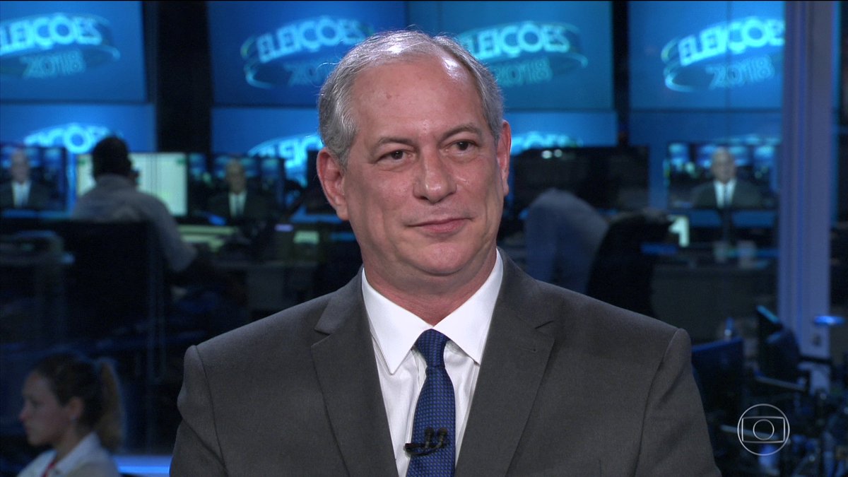 Ciro Gomes, candidato do PDT à presidência, é entrevistado no #JN: glo.bo/2oezHsl