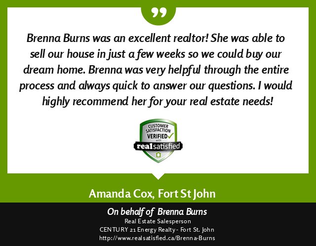FSJRealtor's tweet image. What beats a satisfied client? Not much. :) realsatisfied.ca/Brenna-Burns via @realsatisfied