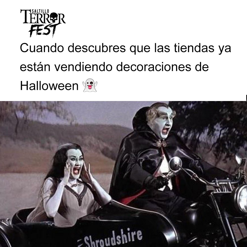 Eso solo significa una cosa... ¡La mejor época del año se acerca y con ella el Terror Fest Saltillo 2018!

20 &amp; 21 de Octubre / Soc. Manuel Acuña
#saltillo #terrorfestsaltillo2018 #terrorfest2018