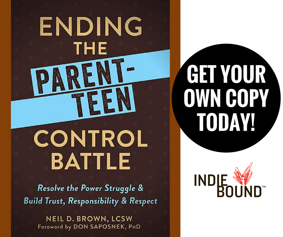 NeilDBrownLCSW's tweet photo. It's common for parents of middle &amp; high school aged kids to be stuck in a #controlbattle, a power struggle that often disrupts the entire family. Sound familiar?

Order my book for the tools you need to end the control battle with your #tweens &amp; #teens ►https://t.co/8mTYQC0zbS https://t.co/EB95NsHWRl