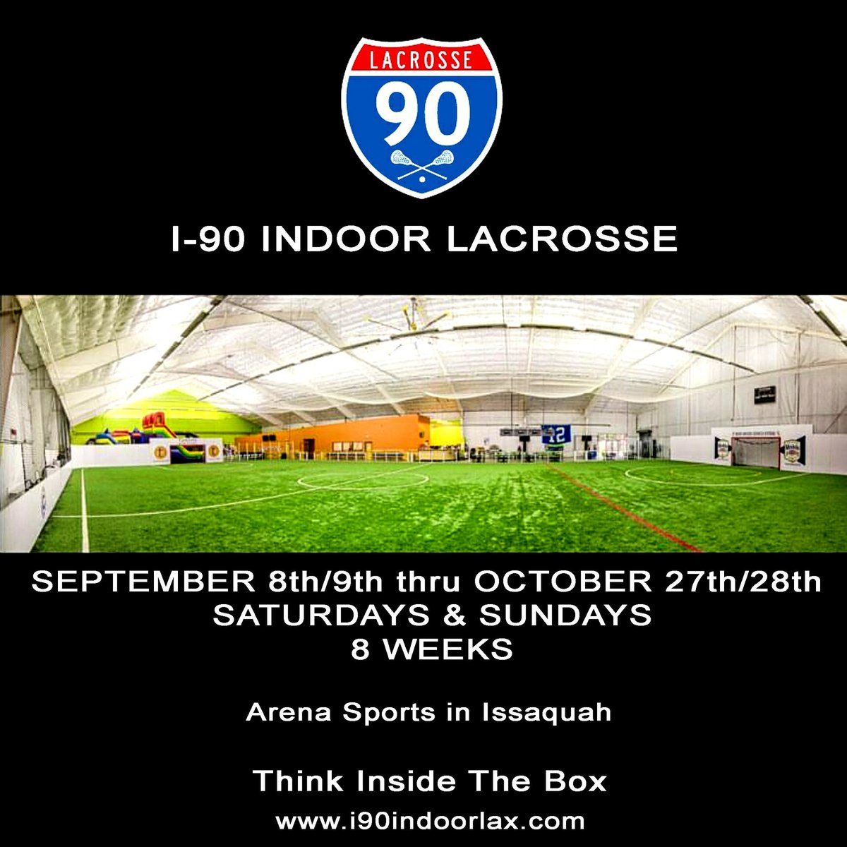 i90IndoorLax's tweet photo. This is where you play lacrosse Fall Ball! #IndoorLacrosse #JoinTheRevolution #GrowTheGame #ThinkInsideTheBox #FallBall #BoxLacosse #YouthLacrosse #Lacrosse #i90cup https://t.co/ESqS8tVLzh