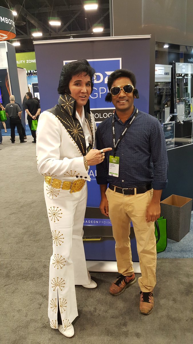 IRadeonpro's tweet photo. Elvis style at #VMworld #V340inVegas #RadeonPro #VMworld2018 https://t.co/NSW9OuCvQk