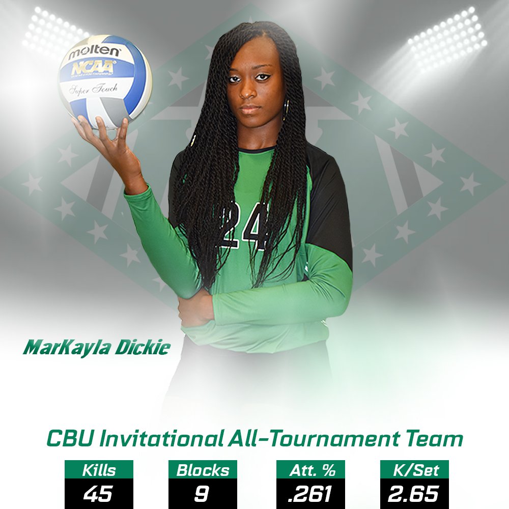 UAMsports's tweet photo. 🔥 Congratulations to @UAMVolleyball's MarKayla Dickie on being named to the CBU Invitational All-Tournament team!! #WeevilNation https://t.co/g3W3PykH81