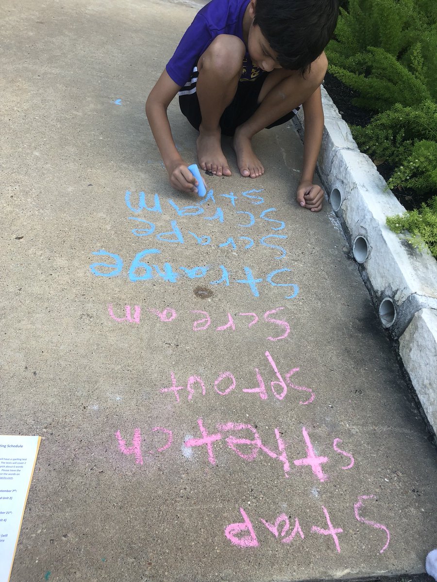 gabydesai's tweet photo. Third Grade Spelling Words.. chalk the walk homework @HodsonMeryll @MrsZulkowski https://t.co/OmOiPiCbsg