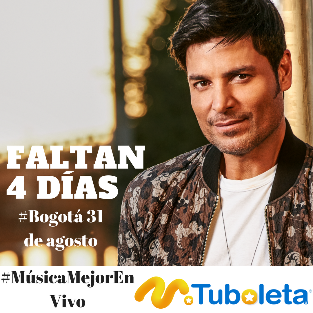 Tuboletaoficial's tweet photo. #Bogotá comenzó la cuenta regresiva FALTAN 4 DÍAS para que disfrutes a @CHAYANNEMUSIC #MúsicaMejorEnVivo
Código PULEP: TKE 796

COMPRA YA #Tuboleta https://t.co/tnW6DGoNMT https://t.co/JFZ0TGyh9q