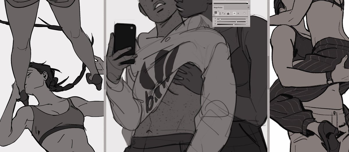 always plan to finish some stuff from the wip doodle pile but then I just add to it 