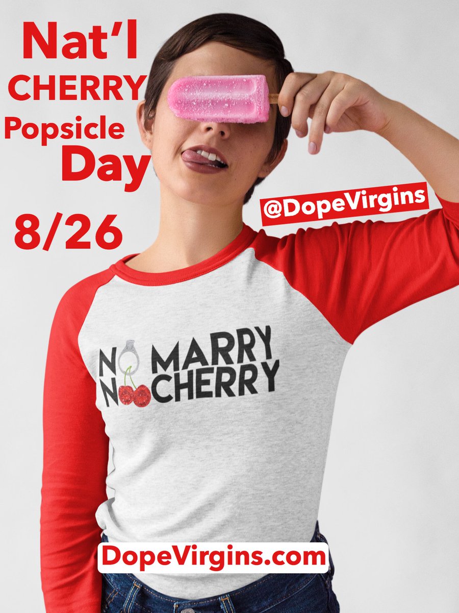Heaven_LA's tweet photo. In honor of National Cherry Popsicle Day, celebrate with 20% OFF on our “No Marry No Cherry” Tee AND ALL other apparel @ https://t.co/HhLtHQqpGf @DopeVirgins🍒🍒Use Coupon Code: “POP20” for 20% OFF!😘SALE ENDS FRIDAY 8/31 #DopeVirgins #NoMarryNoCherry #Dope #TShirt #Model #OOTD https://t.co/d4TlGgfP3e