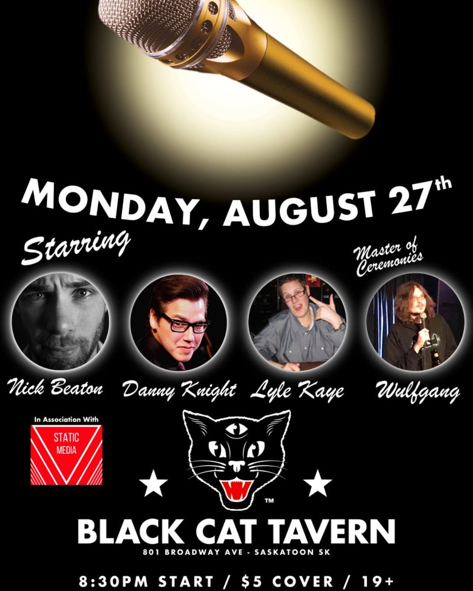 SundayStruggle's tweet photo. Nick Beaton is an absolute killer comedian from Toronto. This show is worth $25 admission but we're practically giving it away at $5. Tonight. Doors at 8pm.  #yxe #comedy #sask #standupcomedy #saskatoon https://t.co/dRj9mNZK41