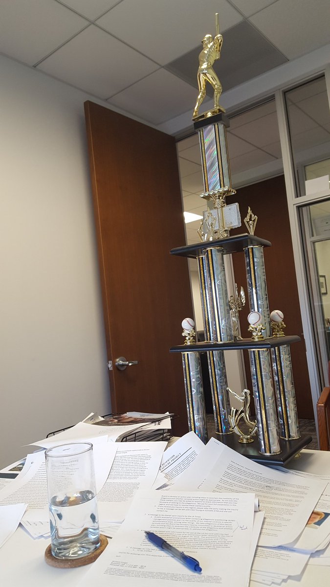It's Take Your Trophy to Work Day.