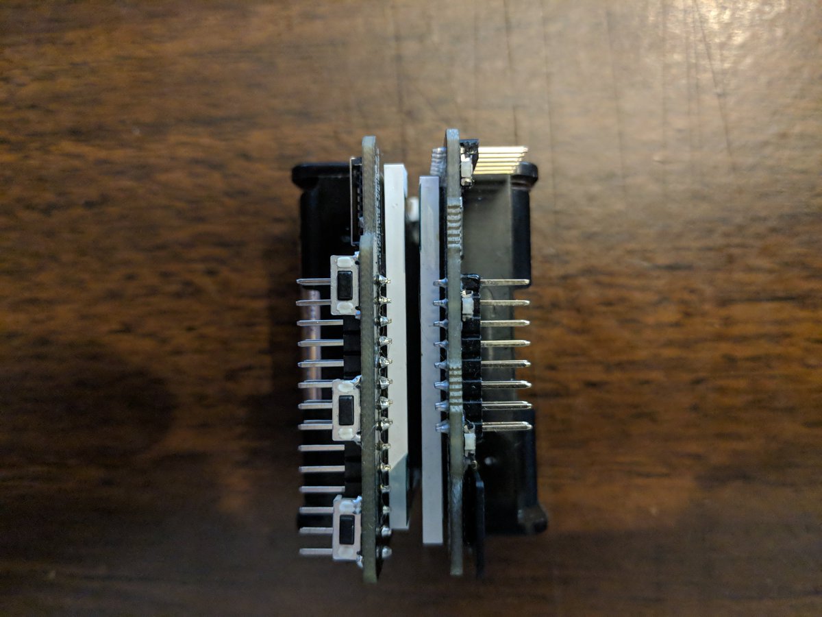 PhoenixbornTech's tweet photo. PCBs acquired this afternoon from @PCBWayOfficial - The SD slot was problematic, but third time is the charm.

Only issue I can see so far is that I didn't pay enough attention. Power LED is connected to A7 - Which is read-only. Oops!

I have to say, new buttons are super great. https://t.co/FNpnWLKn7c