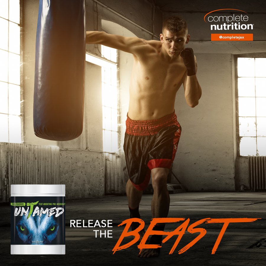 CompleteJax's tweet image. Release the beast with @CNheadquarters' Untamed, a #preworkout that's proven to improve blood flow, enhance your power, and improve recovery time!

#completejax #completenutrition #fitness #workout