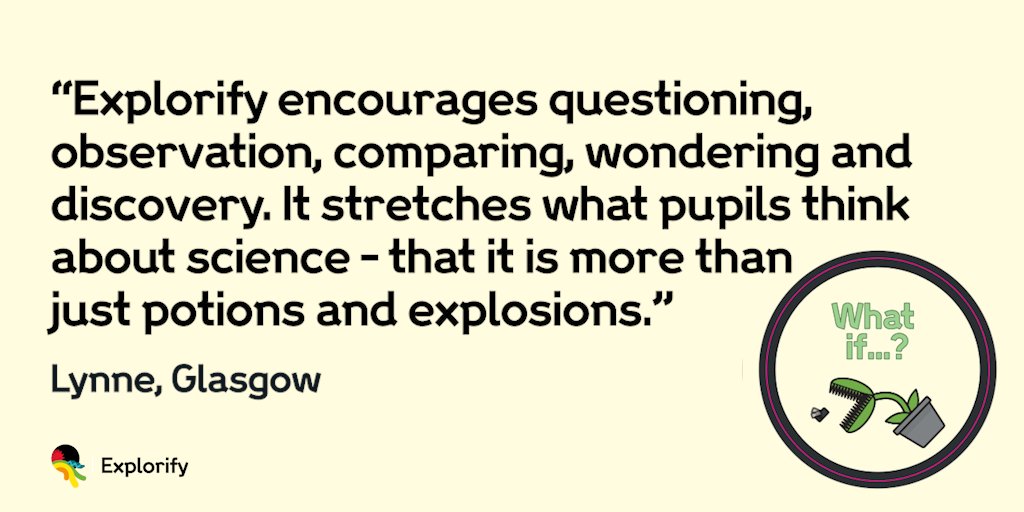 Explorify can help your pupils to develop scientific thinking and understand what science really is! 💫 Sign up for our free activities and start using them in your primary school classroom today! 👍 explorify.wellcome.ac.uk/?utm_source=fa…