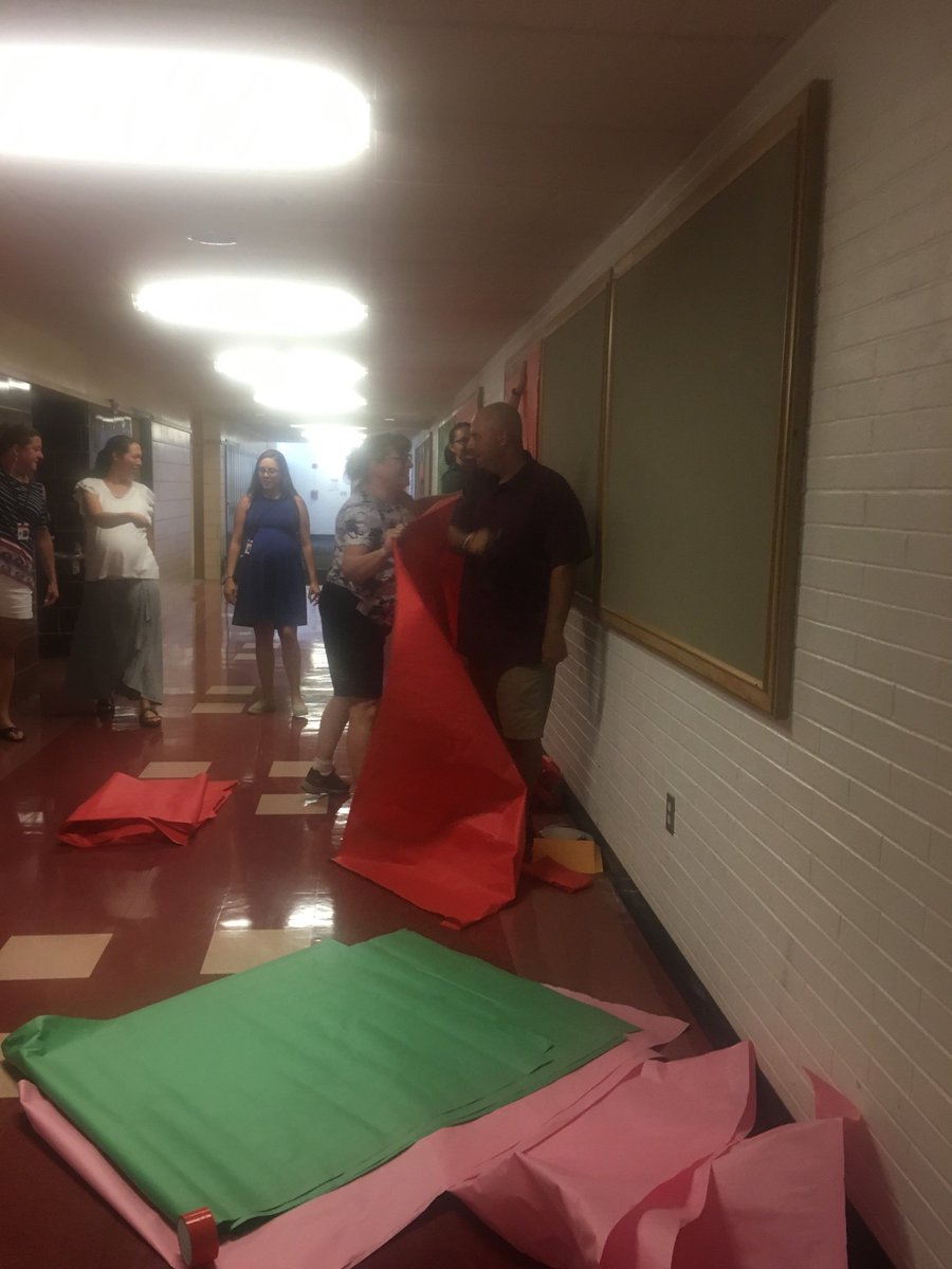 The staff returned today full of energy and excitement for 2018-19! We had some fun decorating the building to get it ready for our kiddos later this week 😀