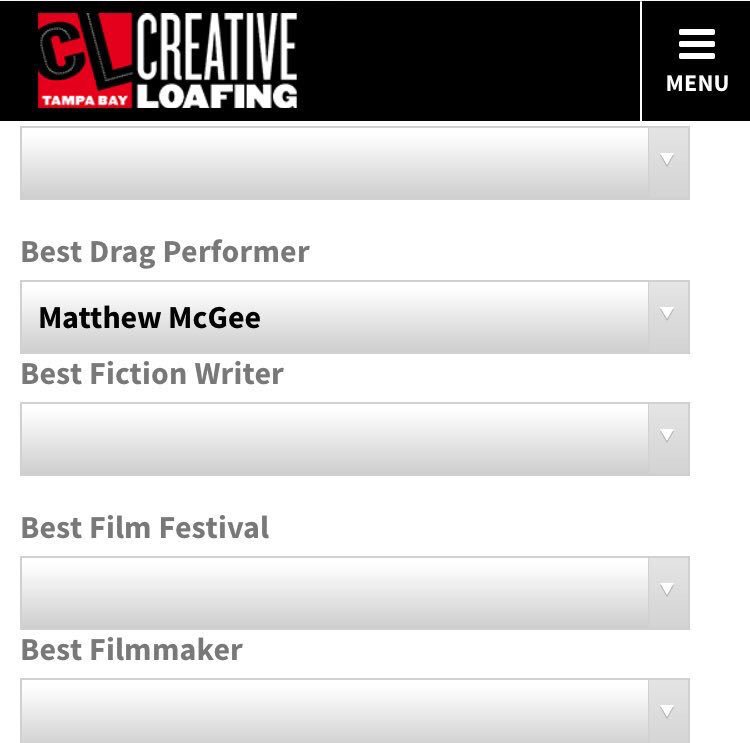 thematthewmcgee's tweet photo. #clbotb2018 Voting ends tonight!! Vote for me! Easy as 1,2,3. xoxo https://t.co/ksBAqc7iKd 💄💋✍️🎤🗳👠💅🧚‍♂️👴🏻👸🧙‍♀️🧀 https://t.co/U8M1vyHuBH