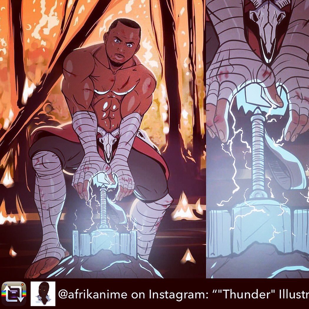 AncientJamaanu's tweet photo. Repost from @afrikanime on Instagram: « Thunder » Illustrated by @calvinsimsart
Check us out and subscribe on: https://t.co/Mzyqj3SgF7
#anime #shonen #animeart #animeartist #africanime #afrikanime #blackmanga #blackanime #comicart #comicartist #comicbookart #comicbook https://t.co/vNSpqpfJzv