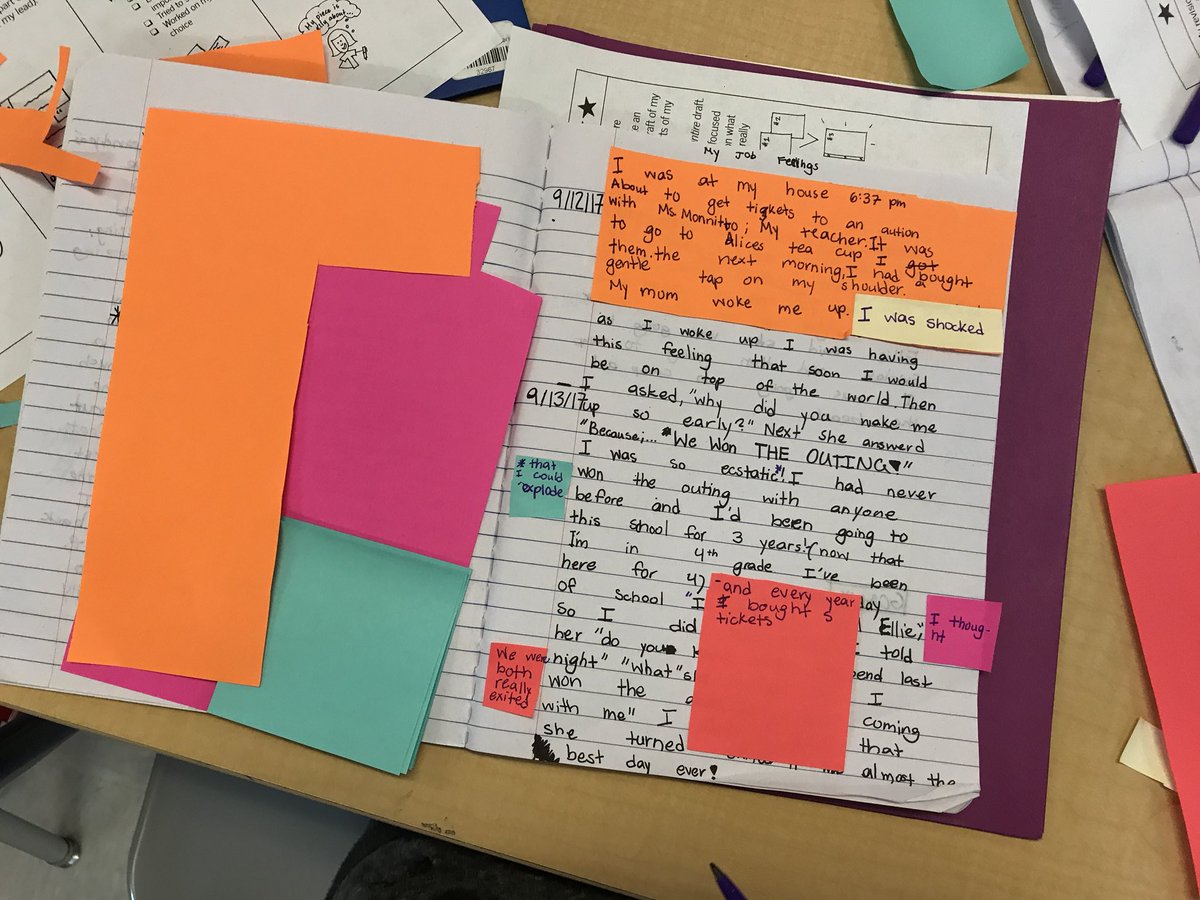 clemenkat's tweet photo. As this year starts off, try doing a REVISION on-demand in addition to your narrative on-demand assessment. Give kids 45 minutes to revise, make a bunch of revision tools available, and then see what they do! Gives you amazing insight into how kids view revision. #tcrwp https://t.co/fZeZAMk2YV