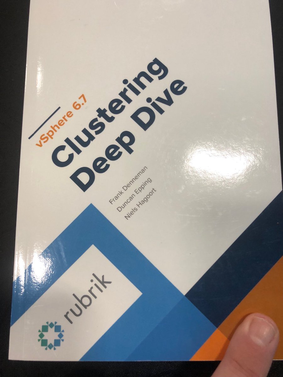 LouLoomis's tweet image. ⁦Excited to read  my  autographed copy of #ClusteringDeepDive that I got at the ⁦@rubrikInc⁩ booth ⁦@VMworld⁩