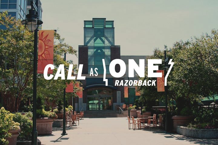 UArkansas's tweet photo. Hey, Fayetteville! Join the Biggest Hog Call EVER this Friday, 8/31. Gather at the @FYVgov Town Center Plaza at 12:30 p.m. for pre-call activities. At 1p.m. Athletic Director Hunter Yurachek will lead the crowd in ONE Hog Call. #UARK #OneHogCall #expfay https://t.co/PJMLrTvrg5