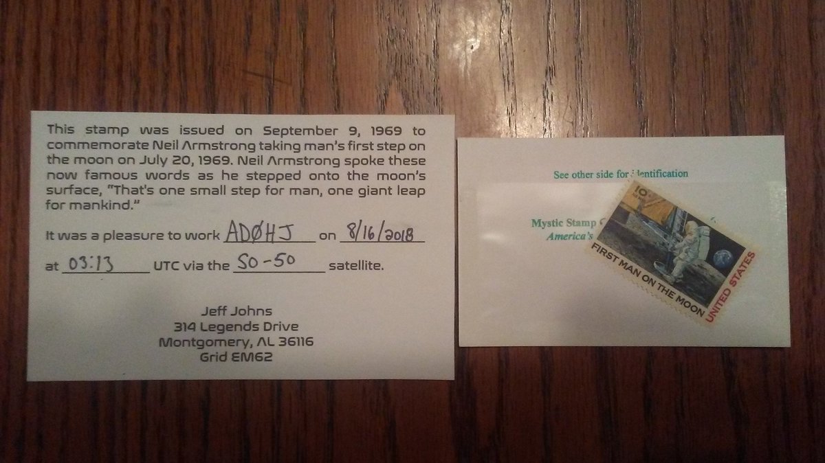 AD0HJ's tweet photo. Mail call! Thanks #AE4BL, @AndrewBNortham, @KE0PBR, #KI5AIF, @w4acutie, and @WE4Bravo for the very cool QSL Cards! Check out the matching QSL Card and vintage stamp that @WE4Bravo sent and also the inspiring words from @KE0PBR. Working on sending replies this week. Thank You! 😀 https://t.co/rm0LfR3LJv