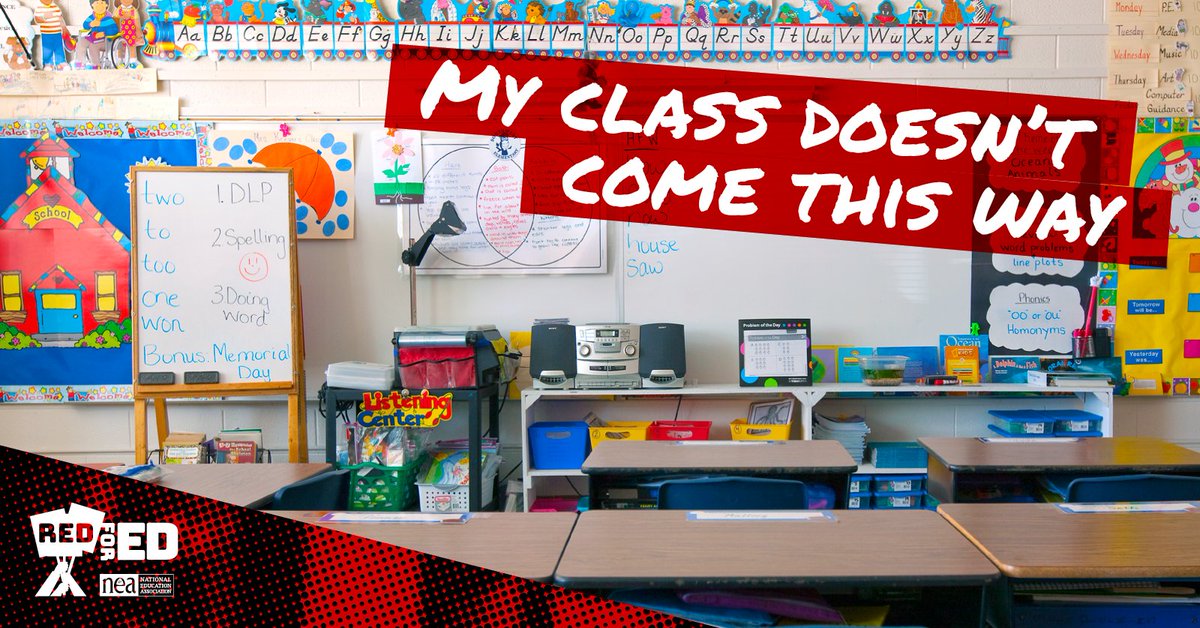 When there’s not enough money to go around, teachers end up bearing the burden of supplying basic classroom supplies. That’s simply not fair. #RedforEd 

Show us what you've bought so far, use #OutOfMyPocket.