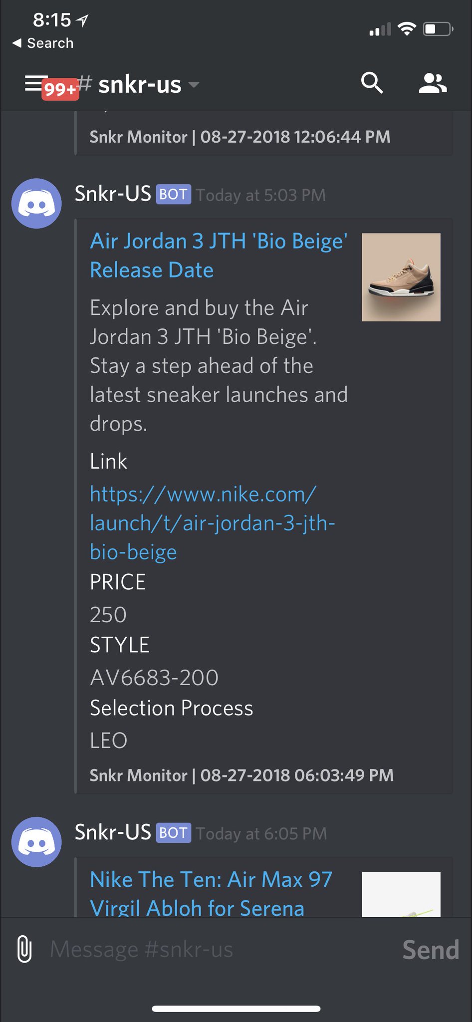 shock drop snkrs