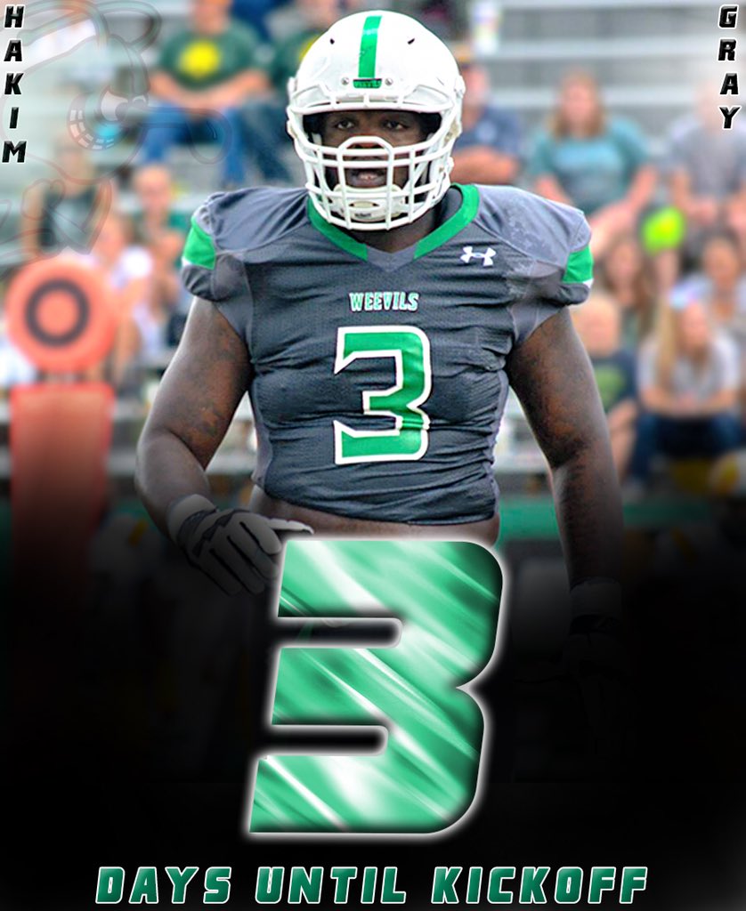 WeevilFootball's tweet photo. 3 days till kickoff! #BeatSwosu #EatEmUp https://t.co/eDtLJSNcvo