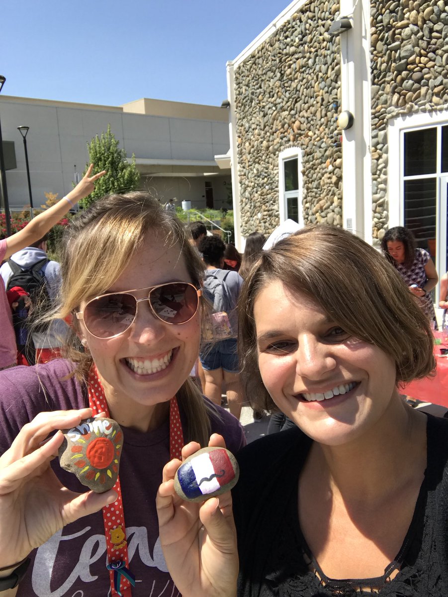 StephMadd35's tweet photo. Kindness week at CHS! Painting a rock at lunch was just what I needed today 😊 I’m grateful that this lovely lady convinced me to join in! #colortheworldwithkindness #kindnessweek #bekind #chslancers #teamFCUSD https://t.co/WwvRcwZYWx